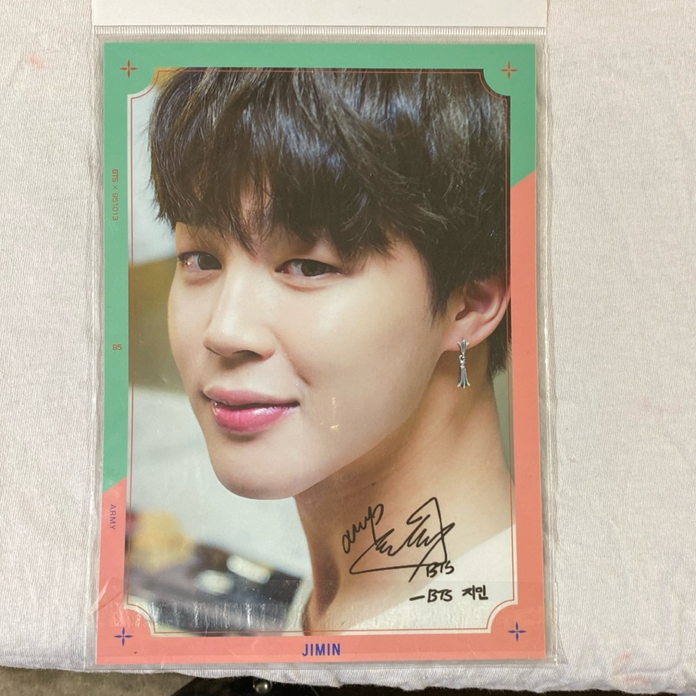 Park Jimin from BTS poster. 2 photos 1 page